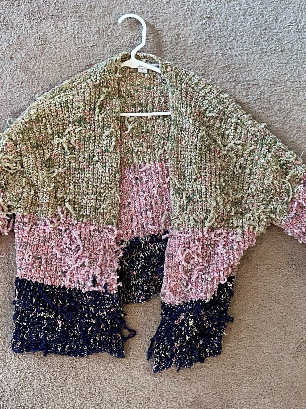 Tricolor Knit Cardigan